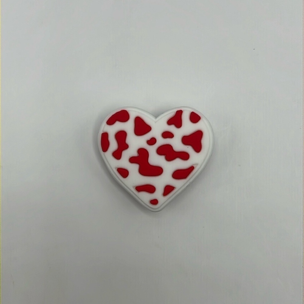 5/$30 Sale 🎃 Red Leopard Print Heart Crocs Shoe Charm